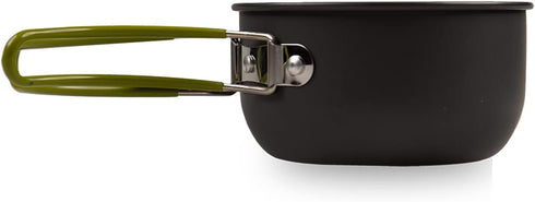 Paracord Planet Outdoor Cooking Set for One, 100% Alloy Lightweight with 2 Small Cooking Pots for Camping
