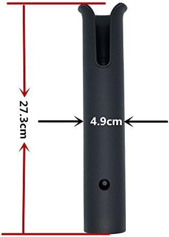 Fishing Rod Holder Rack, Wall Mounted Tubes Links, 1-Pole-Black