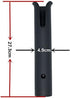 Fishing Rod Holder Rack, Wall Mounted Tubes Links, 1-Pole-Black