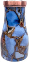 Ornate International Pure Copper Hammered Design Water Bottle, 1000 ml with Tumbler and Lid (Marble)