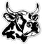 GT Graphics Express Cow Country Dairy Farm Moo - 3" Vinyl Sticker - for Car