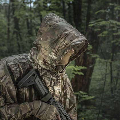 M-Tac Tactical Rain Poncho - Army Military Waterproof Ripstop Shelter for Camping and Outdoor Hunting