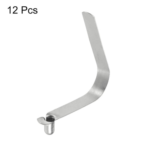 HARFINGTON 12pcs Single Button Kayak Paddle Snap Spring Clip, 44x8.5mm, Spring Steel V-Shaped Locking Tube Clips