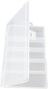 Honbay Clear Visible Plastic Fishing Tackle Storage Box - Jewelry Making Findings Organizer (M: 7"x4.3"x1.2")