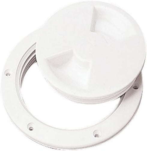 Sea Dog Screw Out Deck Plate, 5-7/16", White