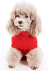 FAMI Dog Clothes Sweater for Small Dogs, Soft Winter Puppy Sweaters, Warm Outfit for XS S Cats (Red, X-Small)