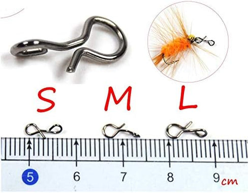 Greatfishing Fly Fishing Snaps, Stainless Steel Quick Change, Fast Easy Fly Hook Snap