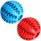 Dog Treat Toy Ball - Dog Tooth Cleaning Toy, Interactive Dog Toys, Pack of 2