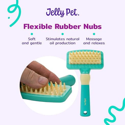 Deshedding Dog Bath Brush, Curry Brush for Short-Hair Dogs, Shampoo, Massage and Deshed, Use Wet or Dry, Professional