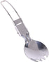 Foldable Stainless Steel Spork, Camping Cook Picnic Fork Spoon, Clear Plastic Forks