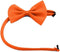 Orange Dog Bow Ties with Adjustable Collar, Solid Pet Neckties for Dogs and Cats, Grooming Bowtie Collars