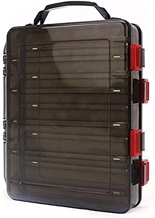 OriGlam Fishing Lure Tackle Box, Fishing Tackle Storage Trays, Double Sided 10 Compartments Waterproof, Organizer Case Boxes Containers, for Vest Casting Fly Fishing by OriGlam