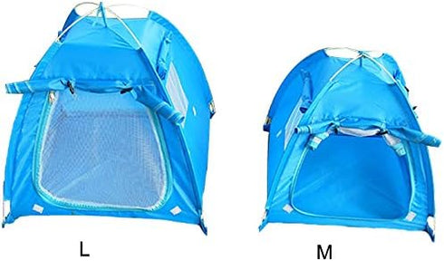 Breathable Washable Pet Puppy Kennel - Folding Indoor Outdoor House Bed Tent (Rose Red, M)