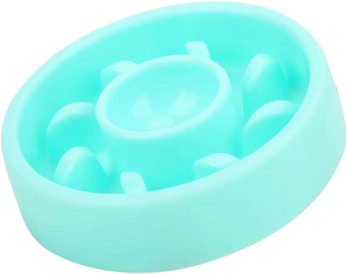 Dog Slow Feeder Bowl, Anti-choking Interactive Bloat Stop Design for Dogs & Cats (Emerald Green)