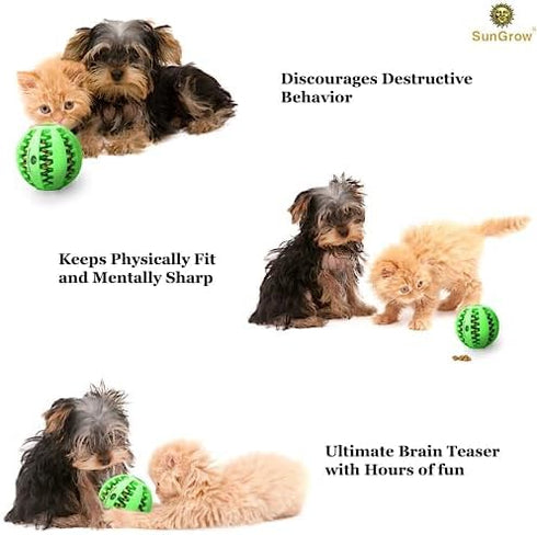 SunGrow Teething Treat Chew Ball for Rabbit, Ferret, Guinea Pig, Puppy, Kitten - 2.75 inches