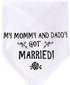 PUPTECK Wedding Dog Bandana - Engagement Gift Triangle Bibs Scarf Pet Accessories for Small Medium Large Dogs