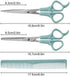 Dog Grooming Scissors Set - Safe Stainless Steel Dog Eye Cutter for Dogs and Cats -Home Professional pets grooming Tool-Dog Tooth scissors+Flat Cut+Comb by Gopkuniw