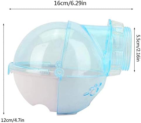 Hamster Bathroom Sand Bath Container, Removable Iron Wire Acrylic Cage Accessories for Gerbil Syrian Hamster Mouse