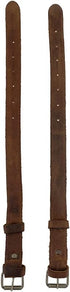 Hide & Drink Set of 2 Rustic Bicycle Ankle Bands - Adjustable Straps with Brass Metal Buckle, Handmade Leather