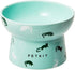 PETKIT Ceramic Raised Cat Bowls, Tilted Elevated Food Water Bowl for Puppy Kitten, Dishwasher Safe
