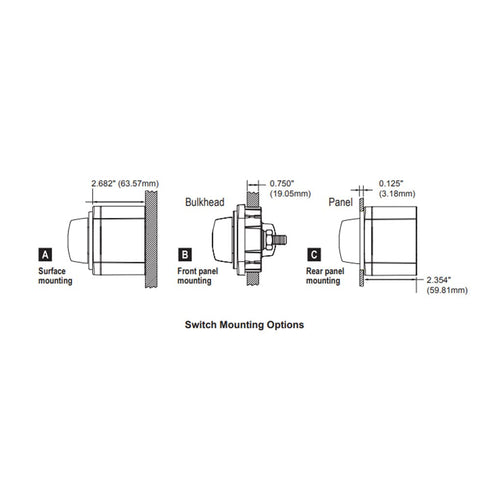 6006 Blue Sea Systems On/Off Battery Isolator Switch With Locking Key, Red, mSeries