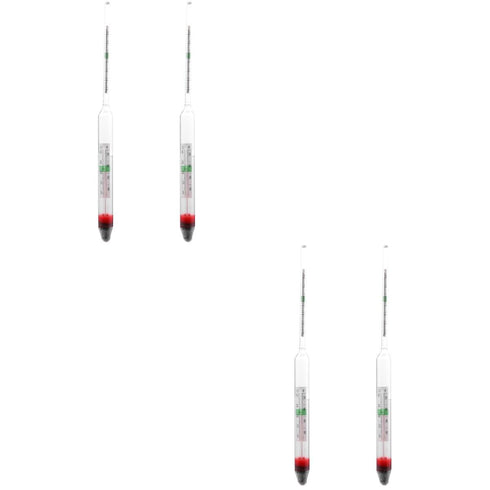 balacoo 4 pcs Aquarium Glass Hydrometer with Thermometer, Float Hydrometer for Fish Tank