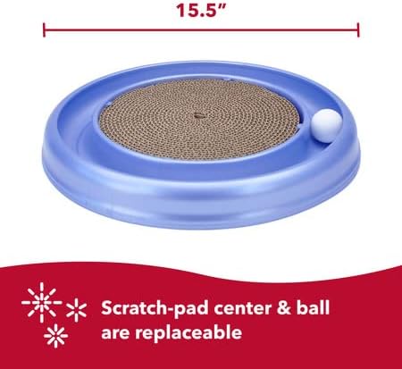 Coastal Pet Turbo Scratcher Cat Toy, Cardboard Scratcher Pad with Toy Ball Track & Catnip