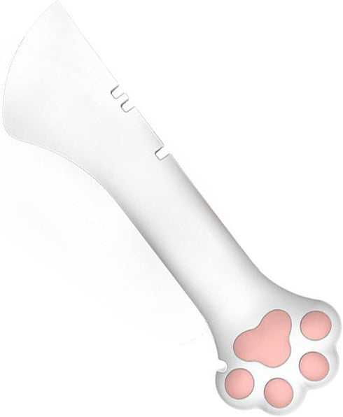 Cat Jar Opener - Comfortable Multifunction Cat Design Canned Spoon for Pet Food Supplies (White)