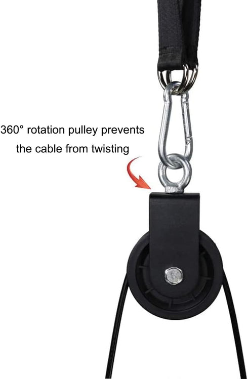 LFJ LAT Pull Down and Lift Weight Pulley System, Cable Machine Pulley Attachment for Home Gym Equipment