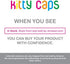 Kitty Caps Nail Caps for Cats, White with Orange & Clear with Blue Glitter, Medium (9-13 lbs), 40 Count