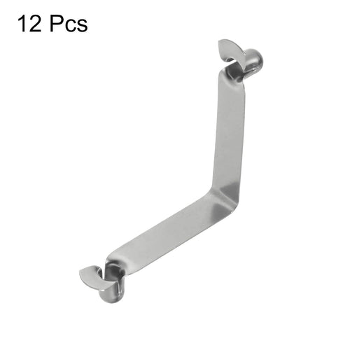 HARFINGTON 12pcs Double Button Kayak Paddle Snap Spring Clip, 42x8mm V-Shaped Locking Tube Clips