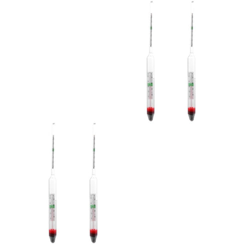 balacoo 4 pcs Aquarium Glass Hydrometer with Thermometer, Float Hydrometer for Fish Tank