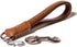 Guiding Star Short Leather Dog Leash, Traffic Leash for Large Medium Dogs, Training and Walking (12"*3/4", Orange)