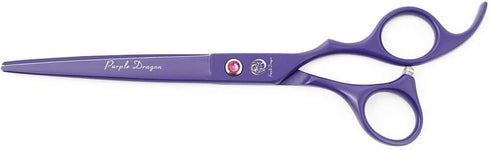 Purple Dragon 7.0 inch Rhinestone Decoration Pet Grooming Scissors - 3PCS Dog Hair Cutting & Thinning Shears Set