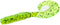 Zoom Bait Zoom 011009 Fat A-Poundert Curly Tail Grub, 3-Inch, 10-Pack, Chartreuse Pepper