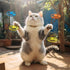 1 5 Flying Cat Toys, Interactive Cat Fetch Toy with Light Up Spinning Tops, and Flying Propellers, Flying dis Toy