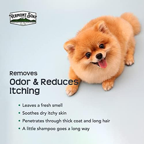 VERMONT SOAP Organics Pet Shampoo - Infused with Organic & Natural Olive Oil, Coconut & Aloe Vera, 64oz