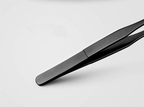 FRUTA Aquarium Tweezers Stainless Steel Straight Tweezer, 15 inch Black, Extra Long Reptiles Feeding Tongs