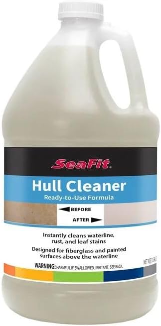 SEAFIT Hull Cleaner, Ready-to-Use Formula for Fiberglass and Painted Surfaces, Instant Waterline, Rust