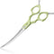 HASHIMOTO Curved Scissors for Dog Grooming, Extremely Light Weight, 6.5 inch, 30 Degree Curved Blade, Matt Surface