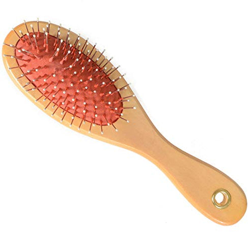 Combo Pin & Bristle Grooming Brush for Dogs & Pets with Durable Handle