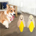 Plush Banana Dog Toy, Squeaky Stuffed Chew Toy for Small Medium Large Dogs, Puppy Boredom ToysSqueeze Squeaker Puppy