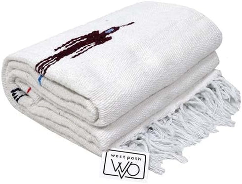 Yoga Blanket - Thick Handmade Mexican Thunderbird Blanket, Perfect for Yoga