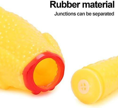 LEGEND SANDY 3 Pack Screaming Chicken Dog Toys, Durable Yellow Rubber Squawking Chickens