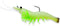 Generic Fishing Lure Shrimp Pre Rigged Soft Plastics 4pk Color #3" Glow Versatile