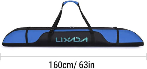LIXADA Ski Travel Bag Oxford Cloth 63‘’/160cm with Internal Strap Durable Adjustable Ski Bag