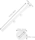 2.5cm 40cm Toyvian Acrylic Aquarium Fish Feeder with Diameter Feeding Column and Shrimp Feeding Dish Fish Tank Feeder