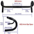 UPANBIKE Aluminum Alloy Bike Handlebar Drop Bar Bent Handlebar, 25.4mm 31.8mm for Fixed Gear Road BMX
