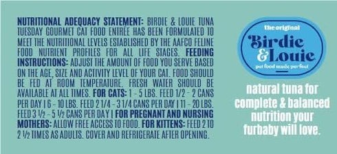 Pack 3 Oz 24 Birdie & Louie Tuna Tuesday/Seafood Sunday Variety Wet Cat Food Gourmet Entrees Cans Bulk Case of Cans