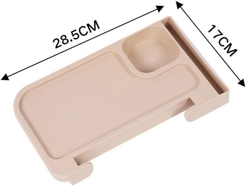 Linnkyfloa Clip On Table for Chair, Portable Camping Side Table with Cup Tray for Folding Chairs, Compact Outdoor